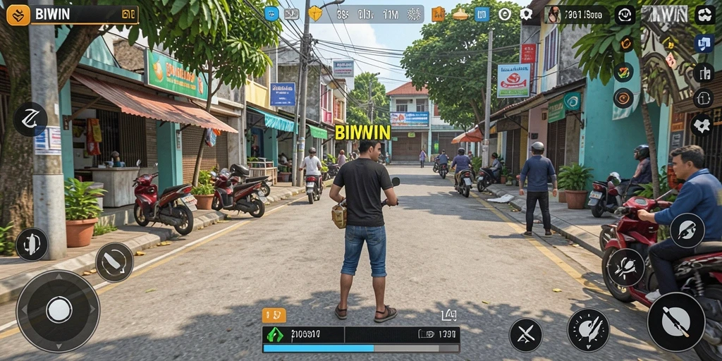 Tangkapan layar gameplay BIWIN yang menampilkan interaksi sosial yang dinamis.