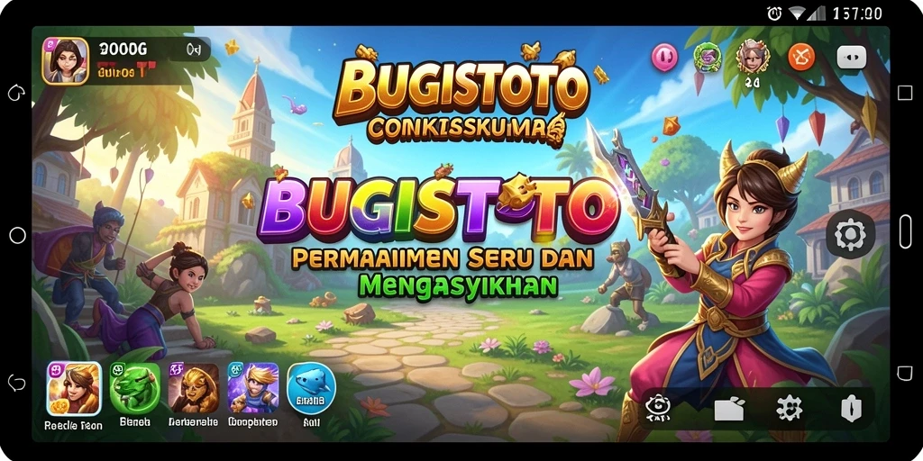 Tampilan gameplay BUGISTOTO yang penuh aksi dan tantangan.