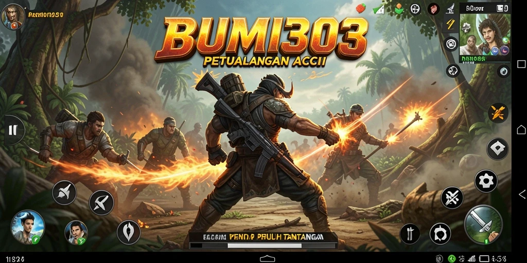 Tampilan gameplay seru dari BUMI303 yang penuh aksi.