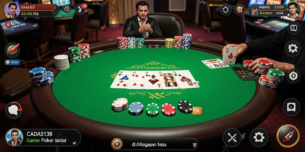 Screenshot gameplay CADAS138 menampilkan aksi seru poker.