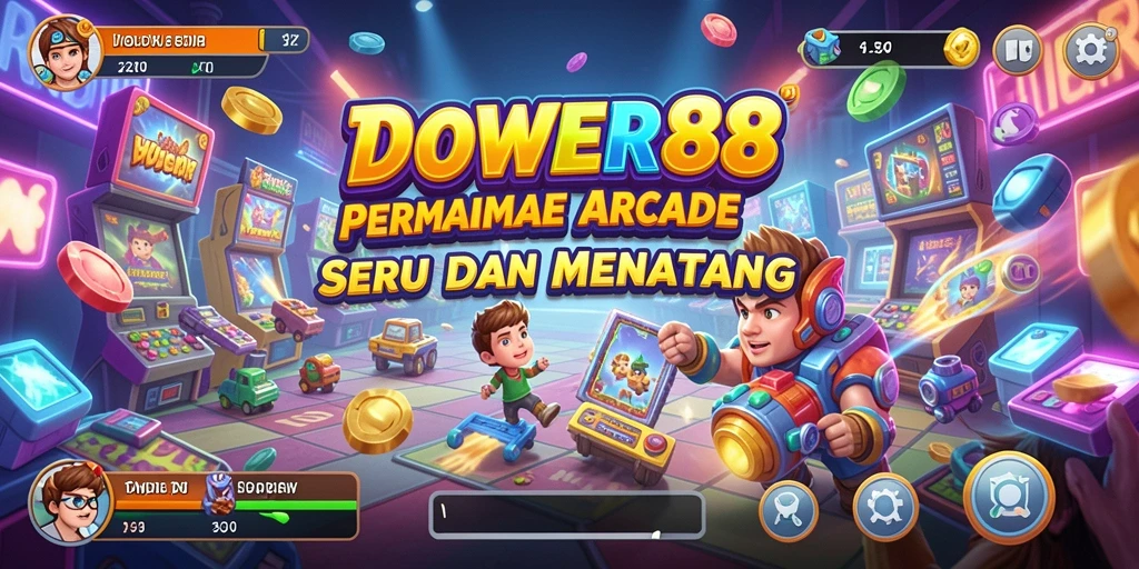 Screenshot DOWER88 menampilkan gameplay yang intens dan berwarna.