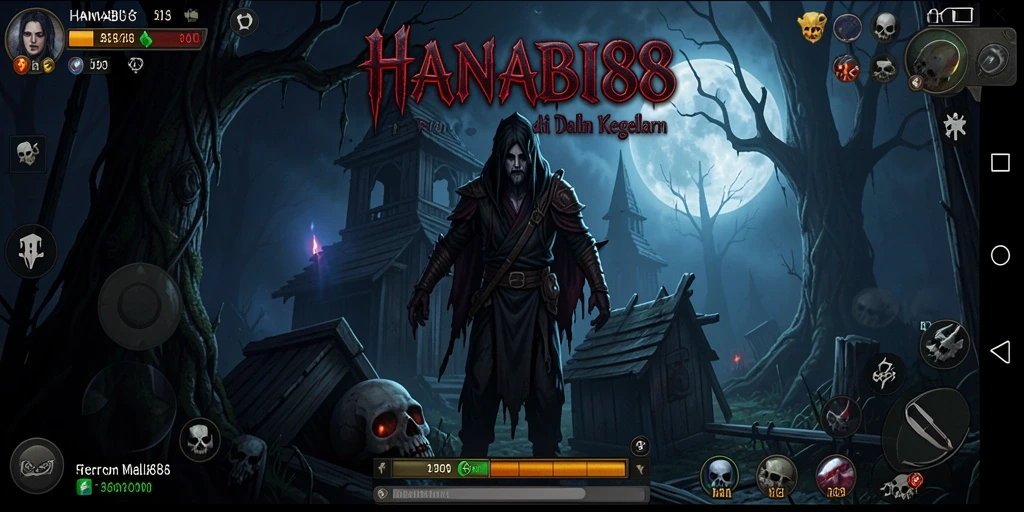 Tangkapan layar gameplay menakutkan di HANABI88.