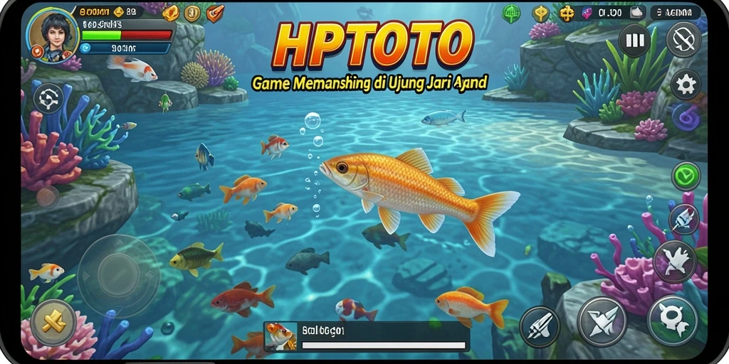 Screenshot HPTOTO menampilkan gameplay memancing yang mendebarkan.