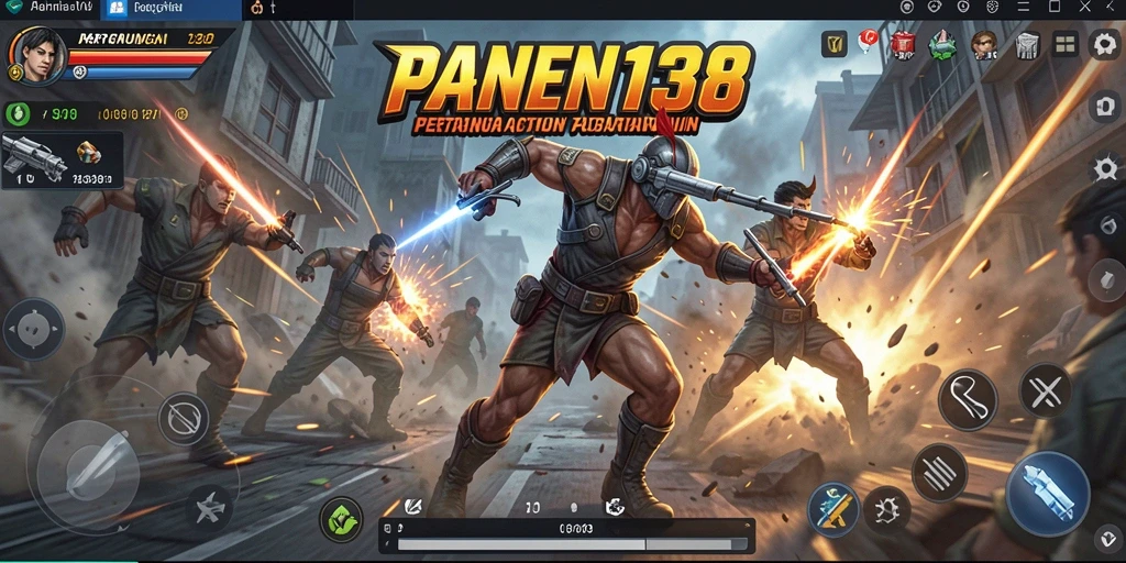 Tampilan aksi mendebarkan dalam gameplay PANEN138.