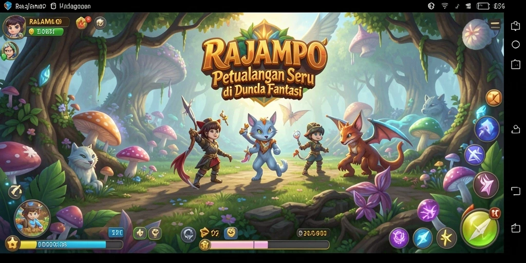 Screenshot gameplay RAJAMPO yang menunjukkan aksi petualangan seru.