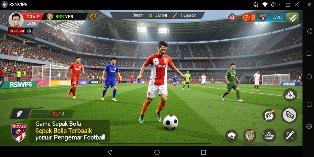 Tampilan gameplay bermain sepak bola dalam RSNVIP8 yang seru.