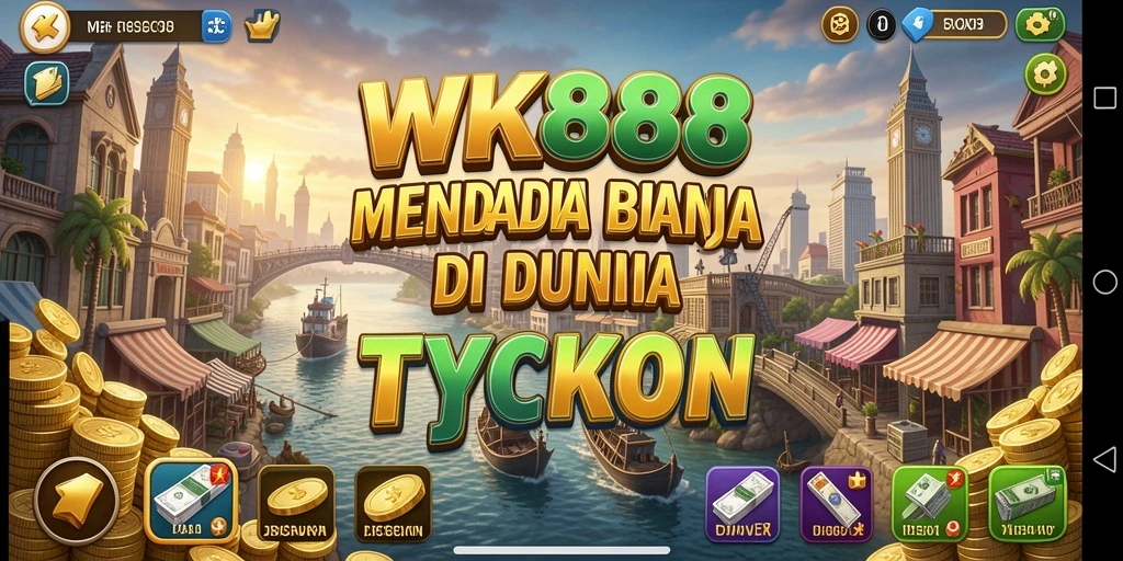 Tampilan gameplay menarik dari WK888 dalam membangun bisnis Tycoon.